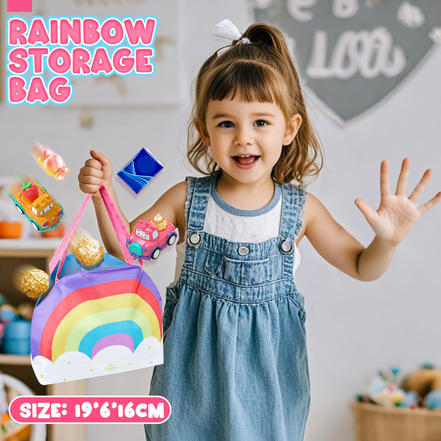 Toys for 1 Year Old, Toddler Girl Toys for 2 3 4 Year Old Girl, Pull Back Cars Baby Toys, Dessert Toy Cars for Girls, Friction Powered Car Toy 6 PCS with Storage Bag, Best Birthday Christmas Gifts