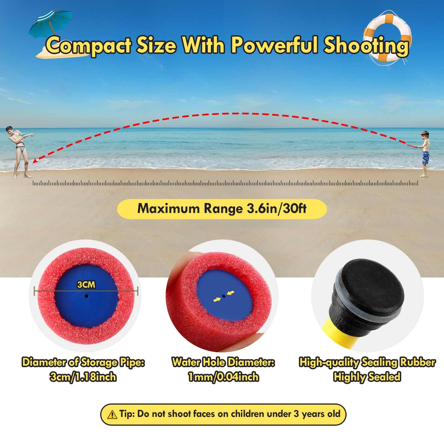 Water Blaster for Kids Outdoor Water Toys Pool Toys Water Squirter for Summer Swimming Beach 16pcs