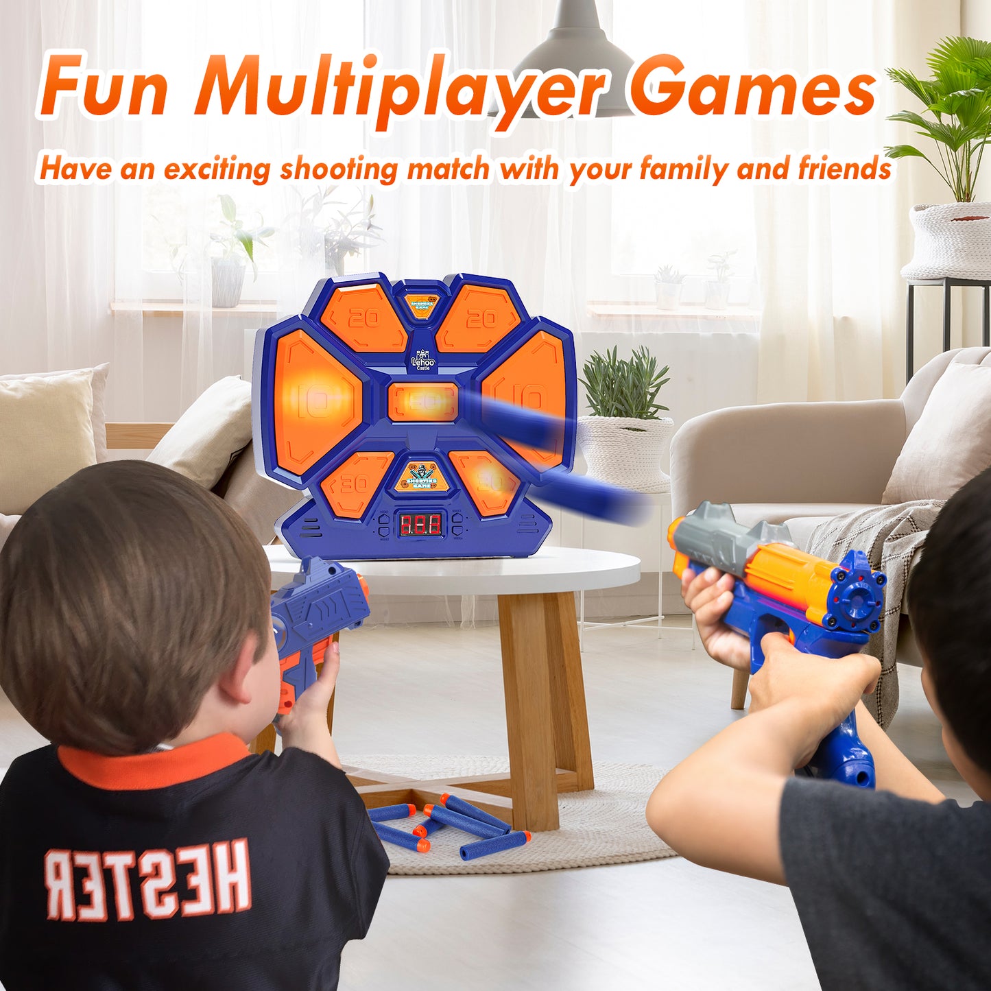 Digital Electronic Scoring Shooting Target for Nerf, Target Shooting Games, Boy Toys, Auto Reset