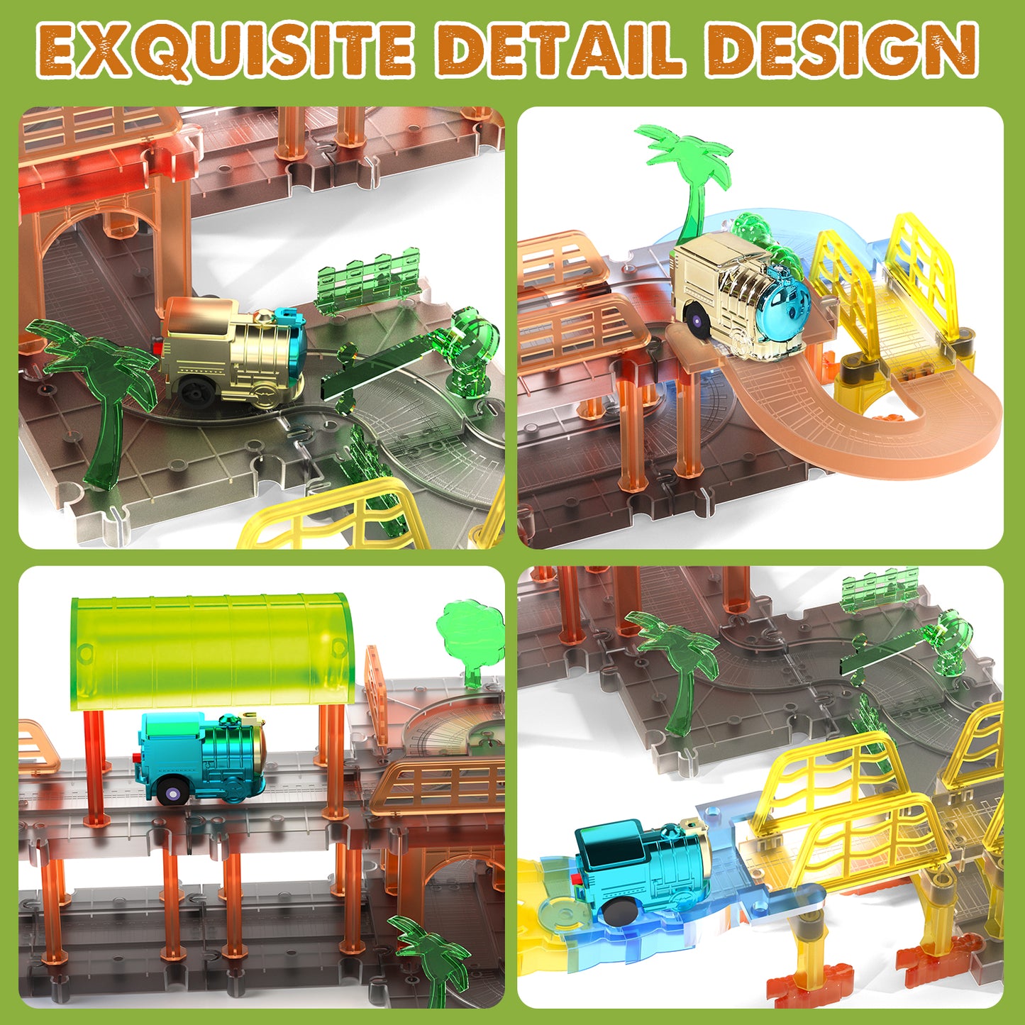 Train Set, 90 PCS Train Toys for 2 Year Old Boys, Toddler Toy Train with Train Tracks, with 2 Battery Powered Mini Train for Kids Ages 3+ Years, Best Birthday Gift for 2 3 4 5+ Years Old Boys Girls