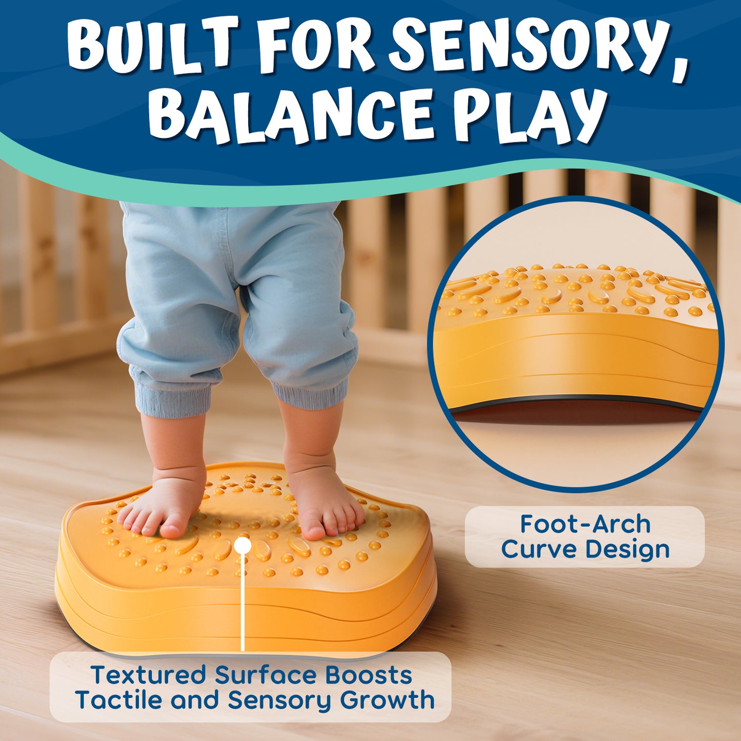 Stepping Stones for Kids, Upgraded Support Bones Toddler Stepping Stones, Crab Shape, 5 Pcs Non-Slip Balance Stepping Stones, Up to 220 lbs, Coordination Skills Sensory Toys for Ages 2 3 4 5 6+