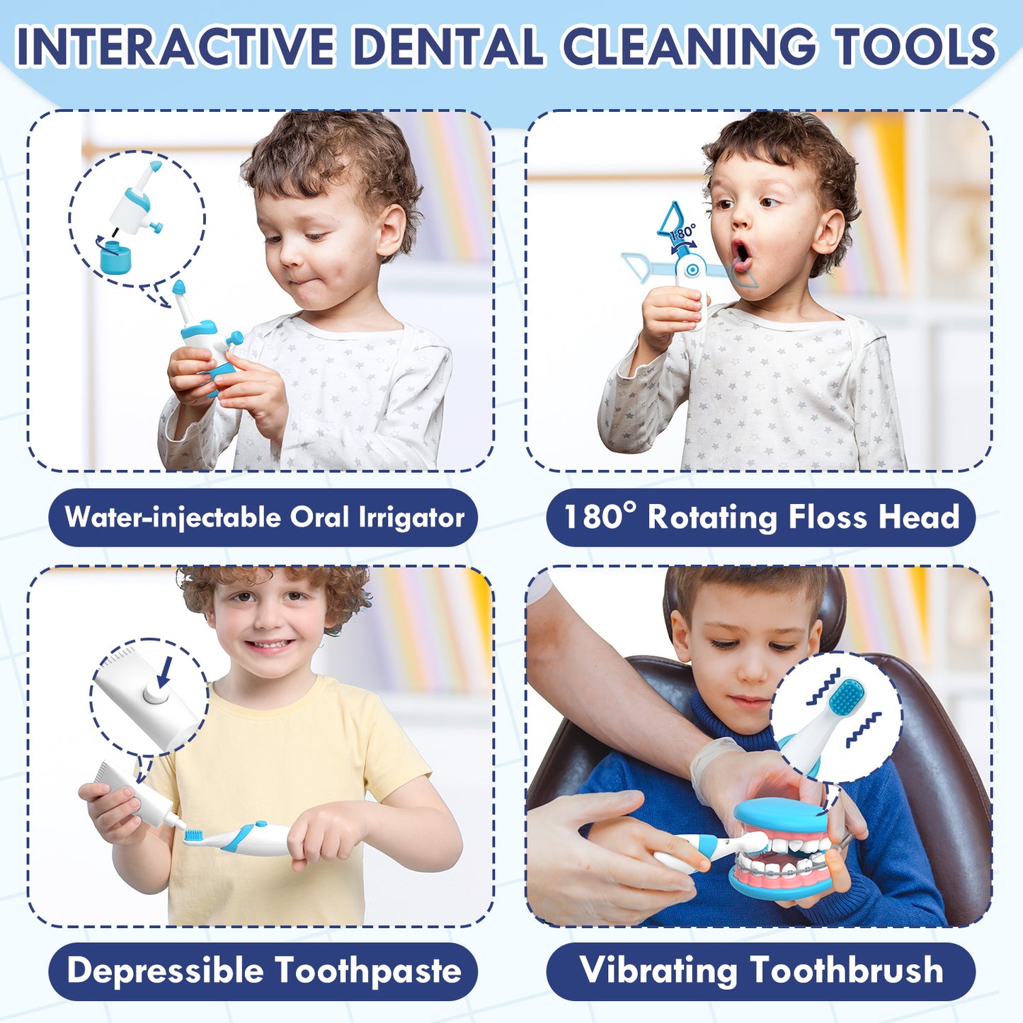 Doctor Kit for Kids Toddler Toys for 3+ 4 5 6 Year Old Boys Girls, Kids Doctor Play Set, Dentist Kit for Kids, Doctor Costume & Dental Tools, Pretend Doctor Learning Toys for Toddlers Birthday Gift