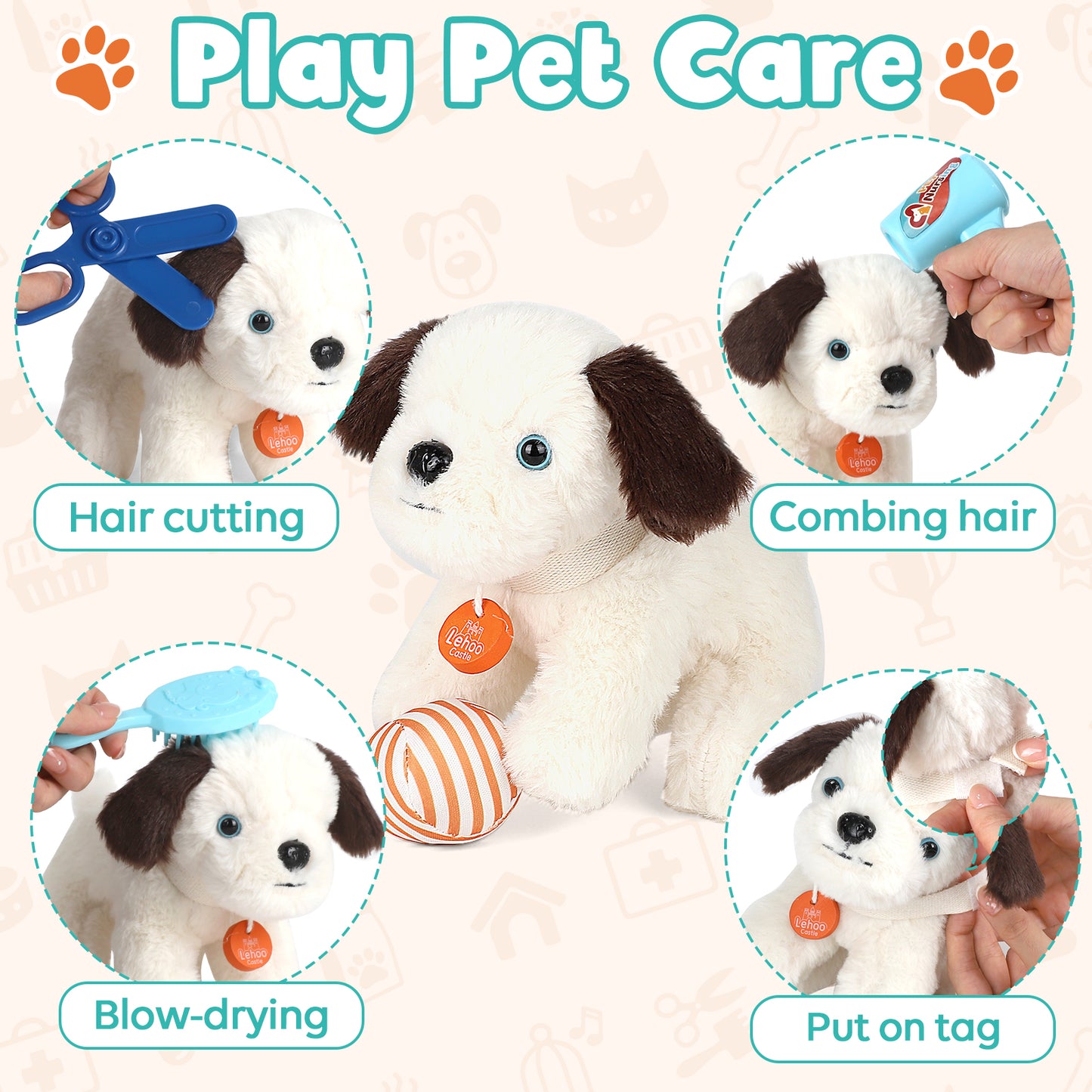 Pets Doctor Kit for Kids, Toddler Toys for 3+ 4 5 6 Year Old Boys Girls, Kids Doctor Play Set, Pretend Play Pet Doctor Set for Kids, Pet Care Role Play Set, Learning Toys for Toddlers Birthday Gift