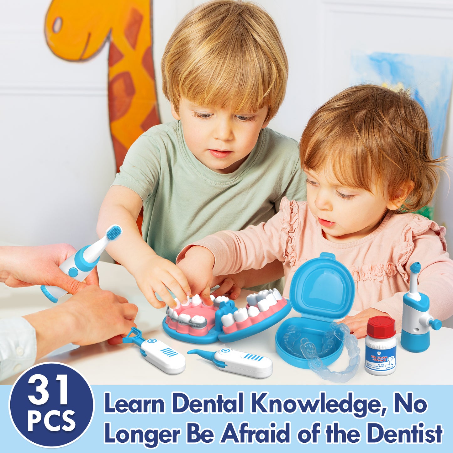 Doctor Kit for Kids Toddler Toys for 3+ 4 5 6 Year Old Boys Girls, Kids Doctor Play Set, Dentist Kit for Kids, Doctor Costume & Dental Tools, Pretend Doctor Learning Toys for Toddlers Birthday Gift
