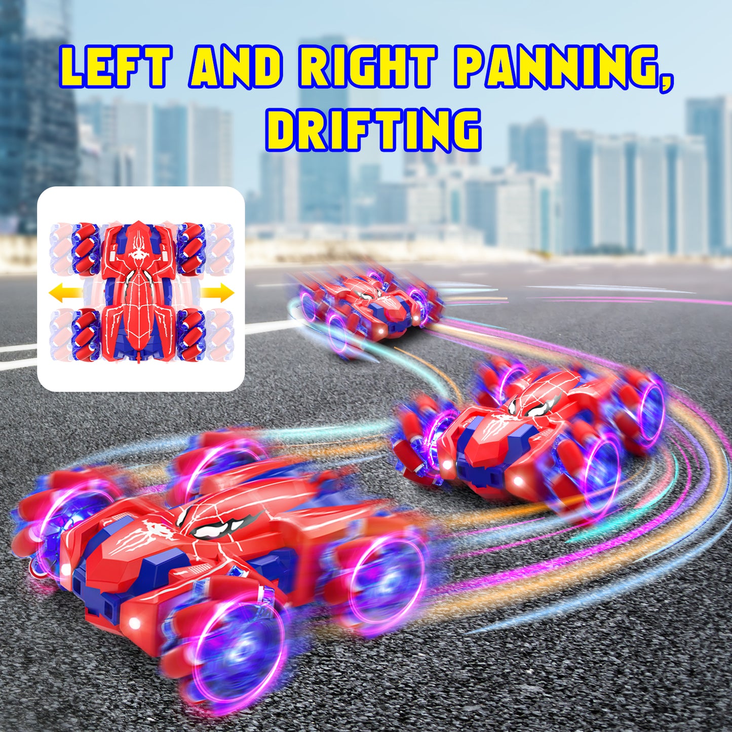 RC Cars Toys for 3 4 5 6 7 8 9 10 Year Old Girl Boys, Remote Control Car, 2.4Ghz Fast Stunt, Double Sided Race Car for Girls Kid Age 8-12 Outdoor Toys Birthday