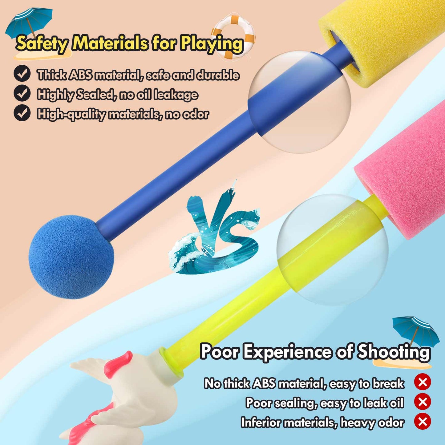 Water Blaster for Kids Outdoor Water Toys Pool Toys Water Squirter for Summer Swimming Beach 16pcs
