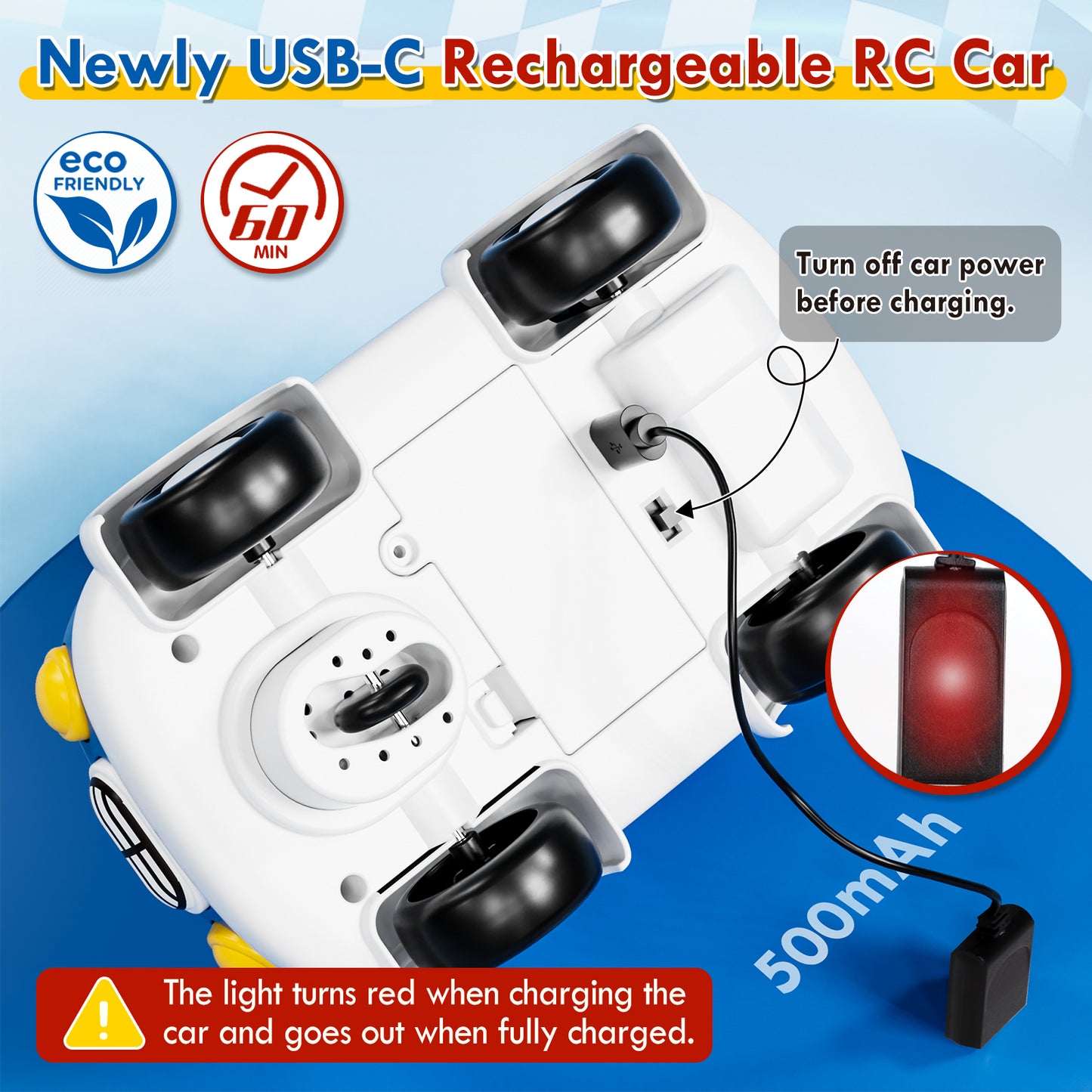 2 Packs Remote Control Cars for Toddlers, Remote Control Toys with Lights & Music, Rechargeable RC Cars for Toddler Toys 2-3, Fire Truck & Police Car Toy for 2 Year Old Boy Toys for 2 3 4 Year Old
