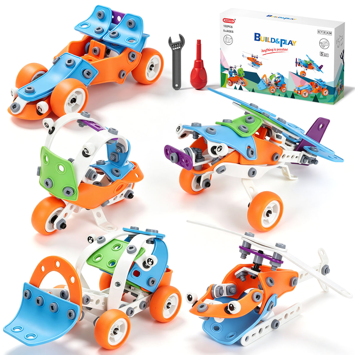 Building Toys for Boys 5 6 7 8 9+ Years, STEM Building Toys Blocks Kit Activities for Toddlers, Engineering Creative Games, Construction Toys, Preschool Educational Toys, Ideal Birthday Gift for Kids