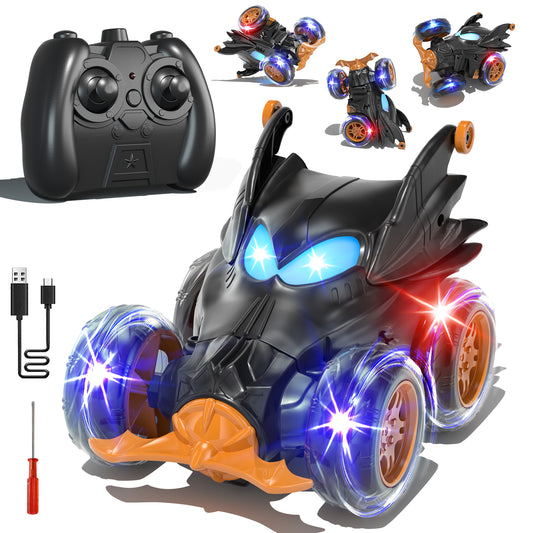 Remote Control Cars, RC Cars Toys for Boys 3 4 5 6 7 8 9 10 Year Old Girls Boys, 2.4Ghz Fast Stunt with Cool Lights for Boys Kids Age 5-7 Outdoor Toys Birthday Christmas Gifts