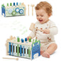 Wooden Montessori Toys for 1 Year Old, Hammering Pounding Toy with Xylophone, Educational Learning Toys, Baby Activity Toys for 1 2 3 Year Old, Preschool Toys, Birthday Gifts (Dinosaur)