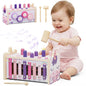 Wooden Montessori Toys for 1 Year Old, Hammering Pounding Toy with Xylophone, Educational Learning Toys, Baby Activity Toys for 1 2 3 Year Old, Preschool Toys, Birthday Gifts (Unicorn)
