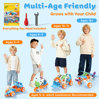 Building Toys for Boys 5 6 7 8 9+ Years, STEM Building Toys Blocks Kit Activities for Toddlers, Engineering Creative Games, Construction Toys, Preschool Educational Toys, Ideal Birthday Gift for Kids