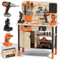 KWANITHINK Kids Wooden Tool Bench, Kids Workbench with Drill and 40+ Piece Tool Set, Wooden Construction Workbench Toy with Pretend Play Tools, DIY Building Activity Set for Boys Girls Ages 3-6