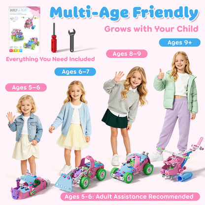 Building Toys for Boys Girls 3 4 5 6+ Years, STEM Building Toys Blocks Kit Activities for Toddlers, Engineering Creative Games, Construction Toys, Preschool Educational Toys, Ideal Birthday Gift