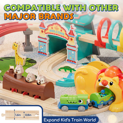Train Set for Kids, Train Toys for Toddlers 2 3 4 5+ Years Old, Dinosaur Toy Trains, Great Gift for Boys Girls - Compatible with Other Brands Train Tracks