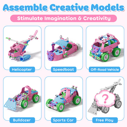 Building Toys for Boys Girls 3 4 5 6+ Years, STEM Building Toys Blocks Kit Activities for Toddlers, Engineering Creative Games, Construction Toys, Preschool Educational Toys, Ideal Birthday Gift