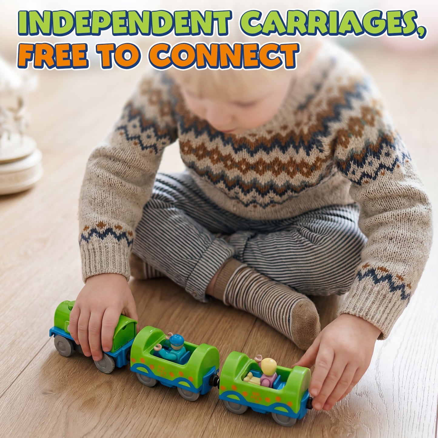 Train Set for Kids, Train Toys for Toddlers 2 3 4 5+ Years Old, Dinosaur Toy Trains, Great Gift for Boys Girls - Compatible with Other Brands Train Tracks