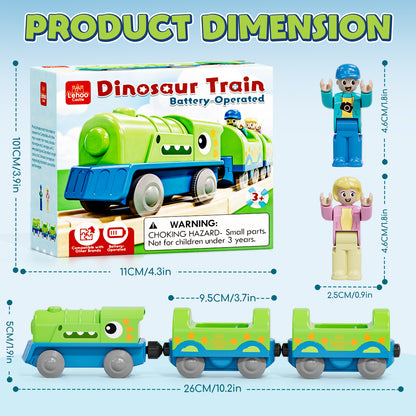 Train Set for Kids, Train Toys for Toddlers 2 3 4 5+ Years Old, Dinosaur Toy Trains, Great Gift for Boys Girls - Compatible with Other Brands Train Tracks