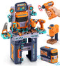 Kids Tool Bench Play Set, Foldable Kids Workbench with Realistic Tools & Electric Drill, Stores as a Truck, Kids Tool Set, Educational Toys, Construction Toys for Boys Age 2 3 Birthday Gifts