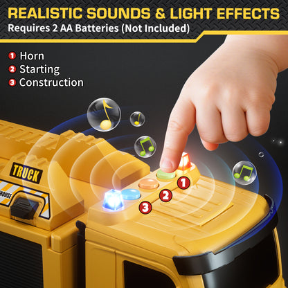 Crane Toy, Construction Truck for Boys 2 3 6 Years, Construction Vehicle Toy Car for Toddlers, Include Launch Mode, Powerful Storage, 6 Alloy Construction Vehicles, Best Birthday Christmas Gifts