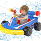 Pool Floats for Kids, Inflatable Kids Pool Floats with Water Blaster & Steering Wheel with "Bibi" Sound, Swimming Pool Water Toys for Kids Ages 3-6, Blow Up Toddler Pool Floats, Fun Go-karts Theme