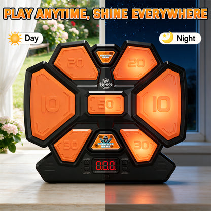 Kid Shooting Targets for Nerf, Digital Electronic Scoring Shooting Target with Auto-Reset, Target Shooting Games, Boy Toys, Best Gift for Toddlers 3+ Years Old - Black