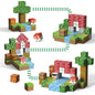 Magnetic Blocks, Forest Theme 54 PCS Magnetic Tiles, Montessori Learning Toys for 3 to 4 Year, Magnetic Construction Toys for Toddlers 3-6 Years Old, Educational Toys for Boys Girls