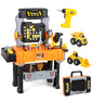 Kids Tool Bench Play Set, Educational Boy Toys, Kids Tool Set, Foldable Kids Workbench with Realistic Tools & Electric Drill & Take Apart Toy Cars, Construction Toys for Boys Age 2 3 Birthday Gifts
