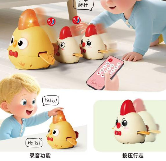 Baby Toys 6-12 Months, Baby Crawling Toys, Tummy Time Toys with Recording Function, Musical Moving Light Up Toys for 0-12 Months Old Boys Girls, Birthday Baby Shower Gifts for 1 Year Old