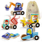 Toys for Boys 2 to 4 Years Old, Construction Vehicle Take Apart Toys Cars For Toddlers, Construction Toys for Boys 3 6 Years, Wooden Cars Toys, Learning Educational Toys for Kids Birthday Gifts