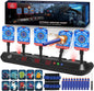 Kids Shooting Targets for Nerf with Auto-Reset, 5 Electronic Digital Scoring Target with Scenes
