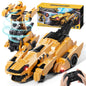 Remote Control Cars, Dinosaur Transform RC Cars, Transforming Toys with Cool Light, 360° Rotation One Button Deformation Car Toy, Birthday Gifts for Boys 5-7 8-12 Years Old