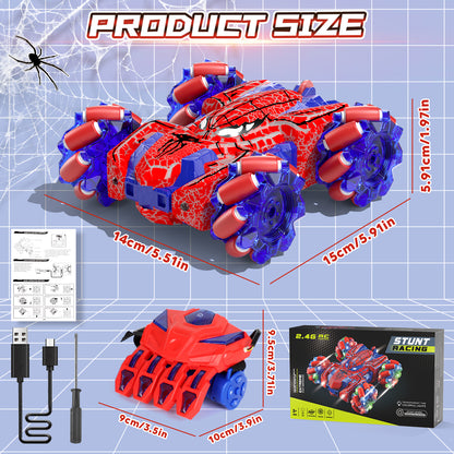 Remote Control Cars, RC Cars Toys for 5 6 7 8 9 10 Year Old Boys Girls, Gesture Sensing RC Stunt Car, Double Sided Race Car with Cool Lights for Boys Kids Age 8-12 Outdoor Toys Birthday Gifts