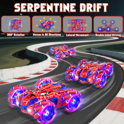 Remote Control Cars, RC Cars Toys for 5 6 7 8 9 10 Year Old Boys Girls, Gesture Sensing RC Stunt Car, Double Sided Race Car with Cool Lights for Boys Kids Age 8-12 Outdoor Toys Birthday Gifts