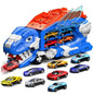 Toddler Toys for 2 Year Old Boys, Dinosaur Toy Trucks, Toy Car Race Track Set with 8 Die-Cast Car Toys, Dinosaur Hauler, Boys Toys Ages 3 to 4, Best Birthday Christmas Gifts for Boys and Girls