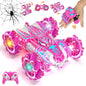 Remote Control Cars, RC Cars Toys for 5 6 7 8 9 10 Year Old Boys Girls, Gesture Sensing RC Stunt Car, Double Sided Race Car with Cool Lights for Boys Kids Age 8-12 Outdoor Toys Birthday Gifts