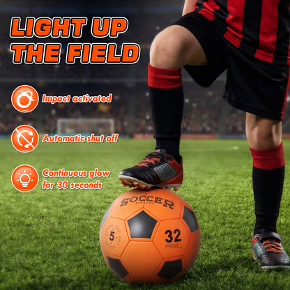 Glow in the Dark Ball, USB Charge Light up Kid Soccer Ball, Sport Toy for Boys, Bright Soccer Ball for Night Outdoor Game, Outdoor Toys for Kids Teenagers Boys 8 10 11 12 15 Years Old, Birthday Gift