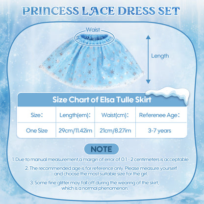 Princess Dress Up Toddler Girl Toys, Dress Up for Girls 3 4 5 6 Year Old, Princess Toys for Toddler Girls, Include Cloak, Gloves, Jewelry, Princess Wand... Birthday Gift for Girls (Ice & Snow)
