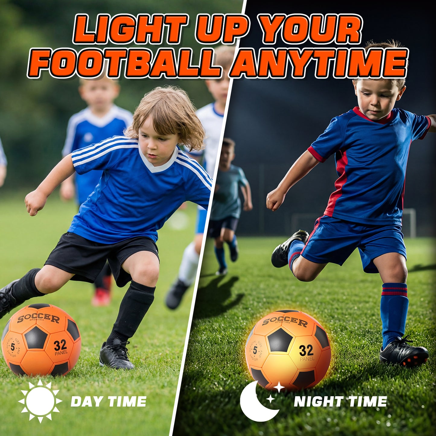 Glow in the Dark Ball, USB Charge Light up Kid Soccer Ball, Sport Toy for Boys, Bright Soccer Ball for Night Outdoor Game, Outdoor Toys for Kids Teenagers Boys 8 10 11 12 15 Years Old, Birthday Gift