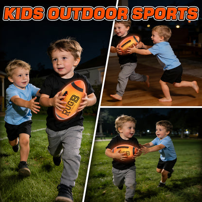 Glow in the Dark Football, USB Charge Light up Football Toys, Sport Toy for Boys, Bright Football for Night Outdoor Game, Outdoor Toys for Kids Teenagers Boys 8 10 11 12 15 Years Old, Birthday Gift