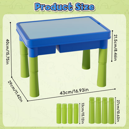 Sand Table for Kids, Sensory Table with Sand, Sensory Bin with Lid & 2.6lbs Play Sand, Dinosaur Toys & Sand Toys, Sensory Toys Gifts for Toddler Boys Girls