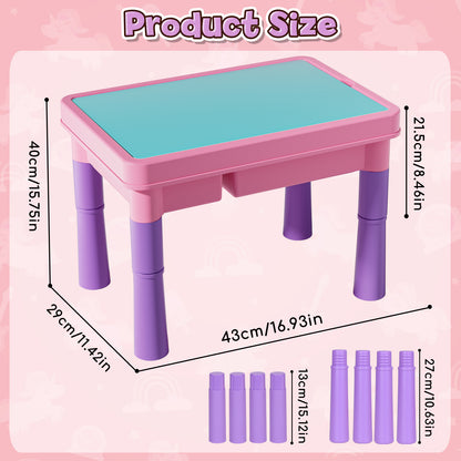 Sand Table for Kids, Sensory Table with Sand, Sensory Bin with Lid & 2.6lbs Play Sand, Unicorn Toys & Sand Toys, Sensory Toys Gifts for Toddler Boys Girls