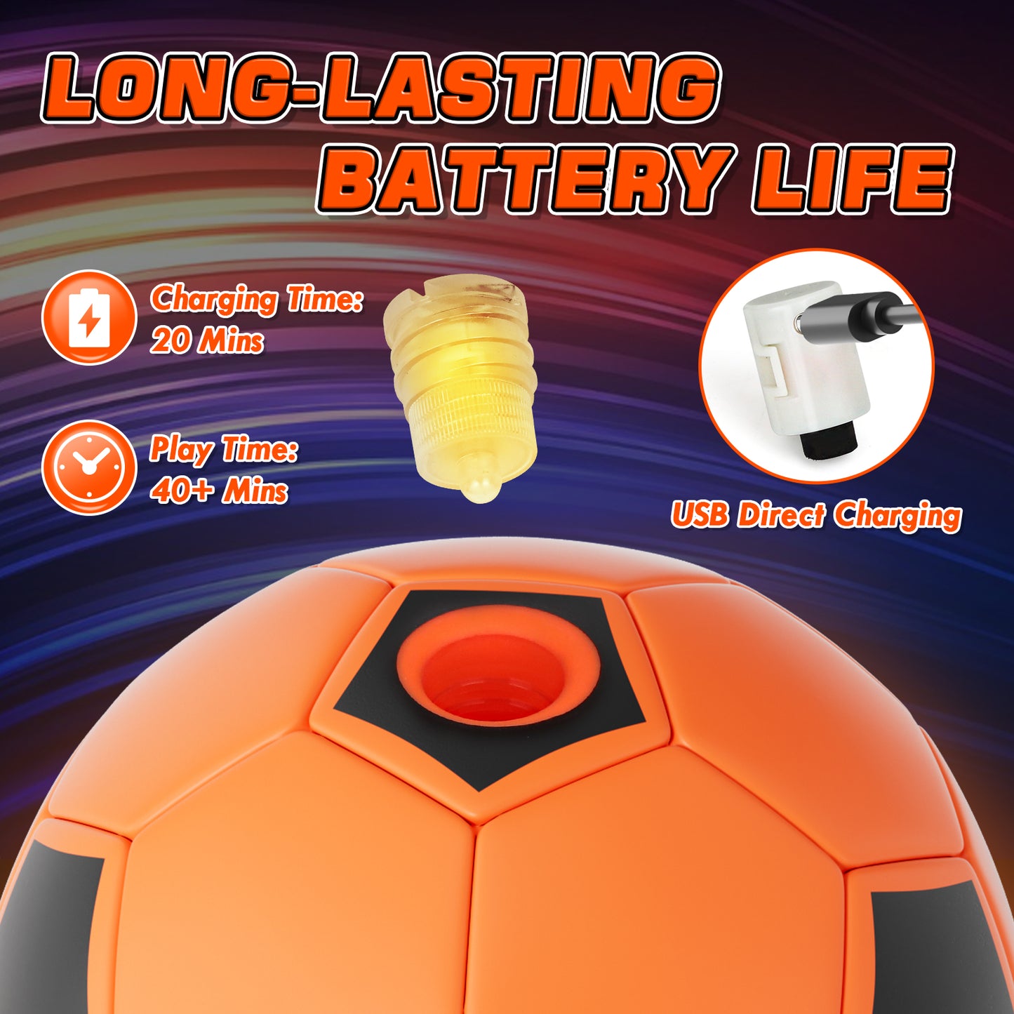 Glow in the Dark Ball, USB Charge Light up Kid Soccer Ball, Sport Toy for Boys, Bright Soccer Ball for Night Outdoor Game, Outdoor Toys for Kids Teenagers Boys 8 10 11 12 15 Years Old, Birthday Gift