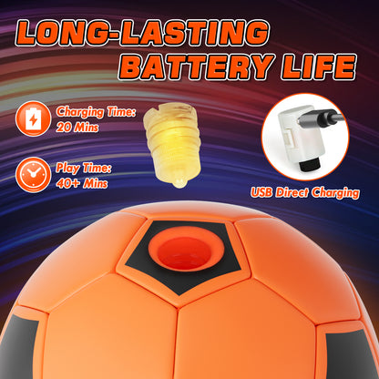Glow in the Dark Ball, USB Charge Light up Kid Soccer Ball, Sport Toy for Boys, Bright Soccer Ball for Night Outdoor Game, Outdoor Toys for Kids Teenagers Boys 8 10 11 12 15 Years Old, Birthday Gift