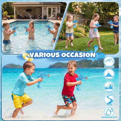 Electric Water Blaster for Kids, Transparent Automatic Water Squirter, High Powered Water Squirter, Long-Range Shooting Water Blaster Toys for Summer Pool Beach Yard Party Play