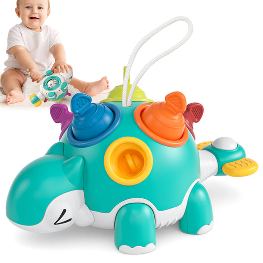 Montessori Sensory Toys One Year Old Boy Birthday Gift, Toys for 1 Year Old - Educational Infrant Developmental Baby Toys, Sensory Pop Pull String Fidget Toy