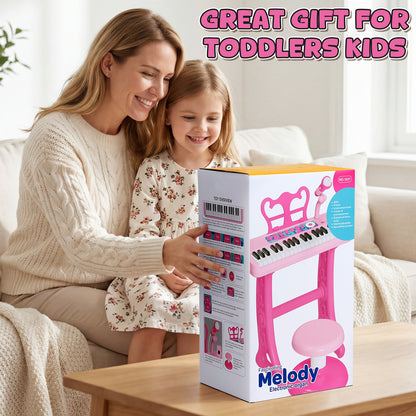 Keyboard Piano for Kids, Music Toys, Kids Piano with Microphone, Toddler Girl Toys, 37 Keys Musical Instruments for Toddlers, Birthday Gifts for 3 4 5 Year Old Girls