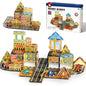 Magnetic Tiles, Construction Theme 50 PCS Magnetic Blocks, Montessori Learning Toys for 3 to 4 Year, Magnetic Construction Toys for Toddlers 3-6 Years Old, Educational Toys for Boys Girls