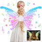 Fairy Wings for Girls, Electric Butterfly Party Wings Moving with Light & Music, Dress Up for Girls 3 4 5 6 Year Old, Perfect Birthday Christmas Gifts for Kids - DIY Assembly