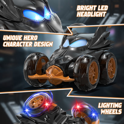 Remote Control Cars, RC Cars Toys for Boys 3 4 5 6 7 8 9 10 Year Old Girls Boys, 2.4Ghz Fast Stunt with Cool Lights for Boys Kids Age 5-7 Outdoor Toys Birthday Christmas Gifts